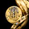 Antike englische 18 Karat vergoldete & emaillierte Emaille Kronleuchter Chatelain Uhr, 1700er 6