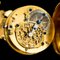 Antike englische 18 Karat vergoldete & emaillierte Emaille Kronleuchter Chatelain Uhr, 1700er 5