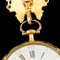 Antike englische 18 Karat vergoldete & emaillierte Emaille Kronleuchter Chatelain Uhr, 1700er 4