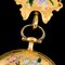 Antike englische 18 Karat vergoldete & emaillierte Emaille Kronleuchter Chatelain Uhr, 1700er 11