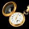 Antike englische 18 Karat vergoldete & emaillierte Emaille Kronleuchter Chatelain Uhr, 1700er 10