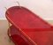 2-stufiger Mid-Century Servierwagen aus rotem Ziegenleder oder Teeglas mit Flaschenhaltern von Aldo Tura 10