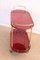 2-stufiger Mid-Century Servierwagen aus rotem Ziegenleder oder Teeglas mit Flaschenhaltern von Aldo Tura 4