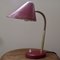 Mid-Century French Red Brass Gooseneck Table Lamp, 1950s 1