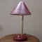 Mid-Century French Red Brass Gooseneck Table Lamp, 1950s 8