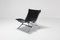 Vintage Chrome and Black Leather Lounge Chair by Paul Tuttle for Flexform, 1980s, Imagen 12