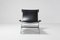 Vintage Chrome and Black Leather Lounge Chair by Paul Tuttle for Flexform, 1980s 2