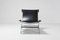 Vintage Chrome and Black Leather Lounge Chair by Paul Tuttle for Flexform, 1980s, Imagen 2