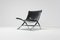 Vintage Chrome and Black Leather Lounge Chair by Paul Tuttle for Flexform, 1980s 6