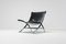 Vintage Chrome and Black Leather Lounge Chair by Paul Tuttle for Flexform, 1980s, Imagen 6