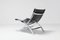 Vintage Chrome and Black Leather Lounge Chair by Paul Tuttle for Flexform, 1980s, Imagen 5
