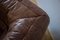 Asiento esquinero Togo vintage de cuero marrón de Michel Ducaroy para Ligne Roset, Imagen 6