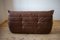 Vintage Brown Leather 2-Seat Togo Sofa by Michel Ducaroy for Ligne Roset 2