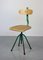 Chaises Pivotantes Vertes Vintage Industrielles Vertes, 1960s, Set de 2 15