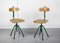 Vintage Industrial Mint Green Swivel Chairs, 1960s, Set of 2, Image 1