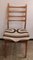 Vintage Beech and Beige Wool Dining Chairs, 1970s, Set of 2, Image 1