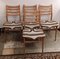 Vintage Beech and Beige Brown Wool Dining Chairs, 1970s, Set of 4, Image 4