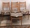 Vintage Beech and Beige Brown Wool Dining Chairs, 1970s, Set of 4, Image 2
