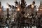 19th Century Italian Neoclassical Giltwood and Crystal Chandelier, Image 4