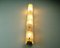 Vintage Eisglas & Messing Wandlampe von Hillebrand Lighting 3
