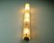 Vintage Ice Glass and Brass Sconce from Hillebrand Lighting, Image 3