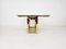 Dining Table in Travertine and Gold by Alain Delon, France, 1980s 5