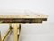 Dining Table in Travertine and Gold by Alain Delon, France, 1980s 7