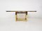 Dining Table in Travertine and Gold by Alain Delon, France, 1980s 4