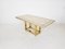 Dining Table in Travertine and Gold by Alain Delon, France, 1980s, Image 2