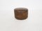 Small Brown Leather Patchwork Ottoman or Pouf, 1970s, Immagine 2