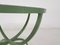 Art Deco Green Round Metal and Glass Side Table, France, 1930s, Image 3
