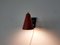 Small Red Wall Sconce by Hala, the Netherlands, 1950s 3