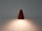 Small Red Wall Sconce by Hala, the Netherlands, 1950s 4