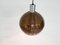 Lampada a sospensione sferica in vetro acrilico marrone, anni '50, Immagine 4
