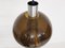 Lampada a sospensione sferica in vetro acrilico marrone, anni '50, Immagine 7