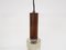 Small Wood and Glass Pendant Lamp, 1960s, Image 7