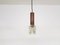 Small Wood and Glass Pendant Lamp, 1960s, Image 4