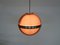 Dutch Brown Acrylic Glass Globe Pendant Light by Dijkstra, 1960s 5