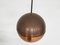 Mid-Century Copper Globe Pendant Lamp, 1950s 5