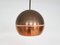 Lampe à Suspension Globe Mid-Century en Cuivre, 1950s 4