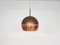Mid-Century Copper Globe Pendant Lamp, 1950s 1