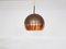 Mid-Century Copper Globe Pendant Lamp, 1950s 3