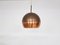 Mid-Century Copper Globe Pendant Lamp, 1950s, Image 3