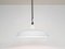 Industrial White Enamel Ceiling Lamp, 1960s, Image 4