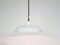Lámpara de techo industrial esmaltada en blanco, años 60, Imagen 2