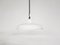 Lámpara de techo industrial esmaltada en blanco, años 60, Imagen 1