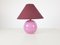 Lampe de Bureau Violette et Rose en Verre Murano, 1960s 1