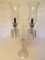 Französischer Vintage 2-armiger Kerzenhalter aus Kristallglas im Stile von Baccarat 1