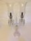 Französischer Vintage 2-armiger Kerzenhalter aus Kristallglas im Stile von Baccarat 2