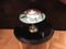 Art Deco Tischlampe aus Messing in Weichgrün 10
